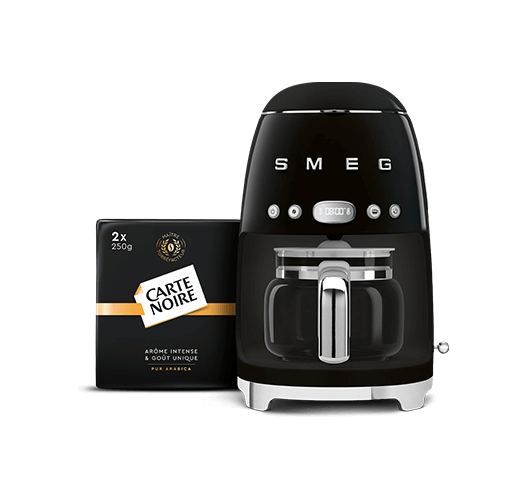 PLAISIR SANS FILTRE – COFFRET MACHINE À CAFÉ FILTRE SMEG® ET CAFÉ MOULU CARTE NOIRE