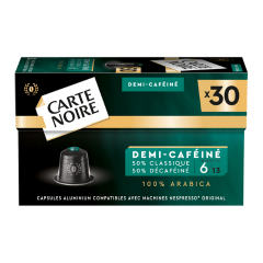 DEMI-CAFÉINÉ - Café torréfié moulu en capsules